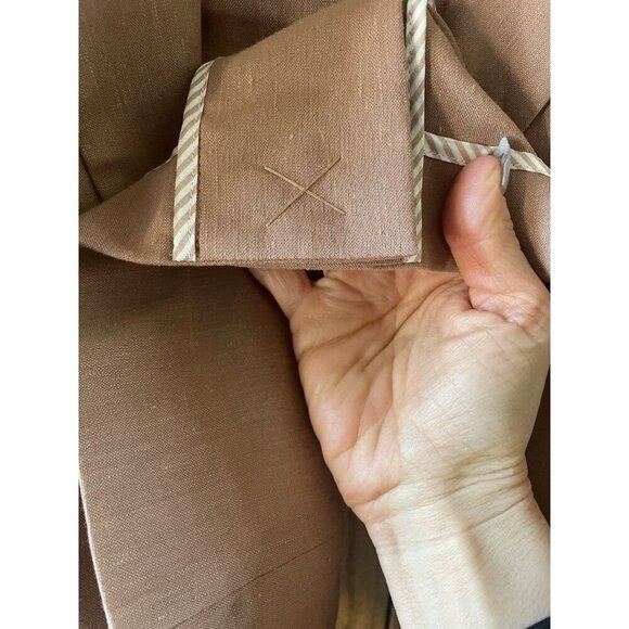 VERONICA BEARD Nisha Linen Jacket Blazer Latte with Pearl Buttons Size 0/2/4 - Picture 6 of 11